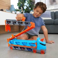 Mattel GAMES Hot Wheels 2in1 Rennbahn-Transporter GVG37 Zubehörset für Spielzeugautos