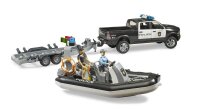 bruder RAM 2500 Polizei Pickup mit Anhänger und Boot 2507 Spielzeugauto