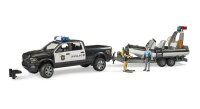 bruder RAM 2500 Polizei Pickup mit Anhänger und Boot 2507 Spielzeugauto