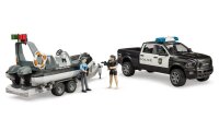 bruder RAM 2500 Polizei Pickup mit Anhänger und Boot 2507 Spielzeugauto