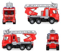 LENA Worxx Feuerwehr Leiterwagen Mercedes Benz Arocs 4615 Spielzeugauto