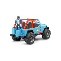 bruder Jeep Cross Country Racer blau mit Rennfahrer 2541 Spielzeugauto