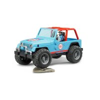bruder Jeep Cross Country Racer blau mit Rennfahrer 2541 Spielzeugauto