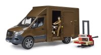 bruder MB Sprinter UPS mit Fahrer und Zubehör 02678 Spielzeugauto