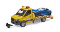 bruder MB Sprinter Autotransporter mit Light & Sound Modul und Roadster 02675 Spielzeugauto