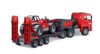 bruder MAN TGA Tieflader mit Manitou Teleskoplader 02774 Spielzeugauto