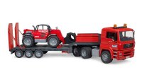 bruder MAN TGA Tieflader mit Manitou Teleskoplader 02774 Spielzeugauto