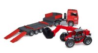 bruder MAN TGA Tieflader mit Manitou Teleskoplader 02774 Spielzeugauto