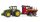bruder John Deere 7R 350 Traktor mit Rückeanhänger und 4 Baumstämmen 03154 Spielzeugauto
