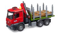 bruder MB Arocs Holztransport LKW mit Ladekran, Greifer...