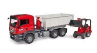 bruder MAN TGS LKW mit Abrollcontainer + Schäffer Hoflader 2630 03767 Spielzeugauto