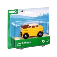 BRIO® Tierwagen mit Kuh 33406 Spielzeugeisenbahnen