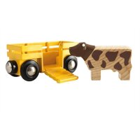 BRIO® Tierwagen mit Kuh 33406 Spielzeugeisenbahnen