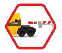 DICKIE Mack/Volvo Micro Builder Truck LKW mit Anhänger 203725005 Spielzeugautos