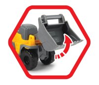DICKIE Mack/Volvo Micro Builder Truck LKW mit Anhänger 203725005 Spielzeugautos