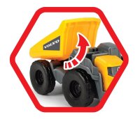 DICKIE Mack/Volvo Micro Builder Truck LKW mit Anhänger 203725005 Spielzeugautos