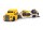 DICKIE Mack/Volvo Micro Builder Truck LKW mit Anhänger 203725005 Spielzeugautos