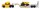 DICKIE Mack/Volvo Micro Builder Truck LKW mit Anhänger 203725005 Spielzeugautos