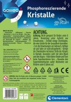 Clementoni Experimentierkasten Phosphoreszierende Kristalle mehrfarbig