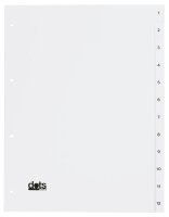 dots Ordnerregister DIN A4 Vollformat 1-12 weiß...