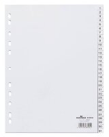 DURABLE Ordnerregister Vollformat 1-31 weiß...