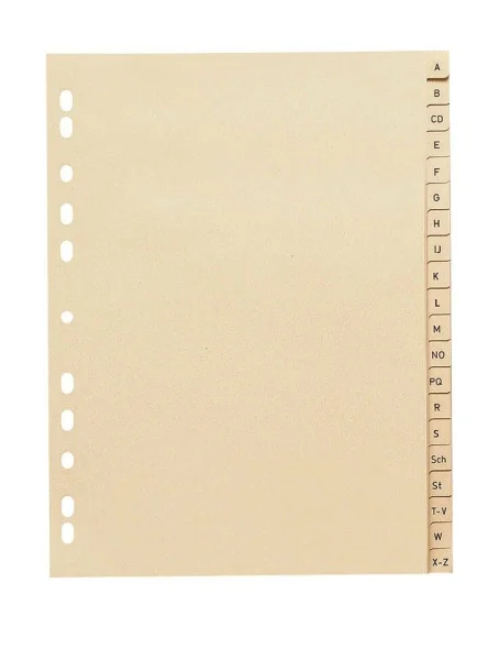 Ordnerregister DIN A4 Vollformat A-Z chamois 20-teilig,...