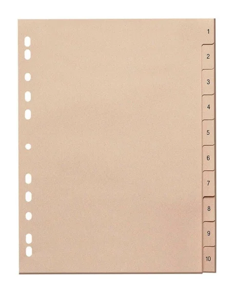 Ordnerregister DIN A4 Vollformat 1-10 chamois 10-teilig,...