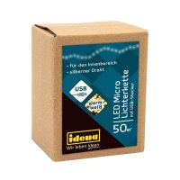 Idena 50er Micro LED Lichterkette silber 2,75 m