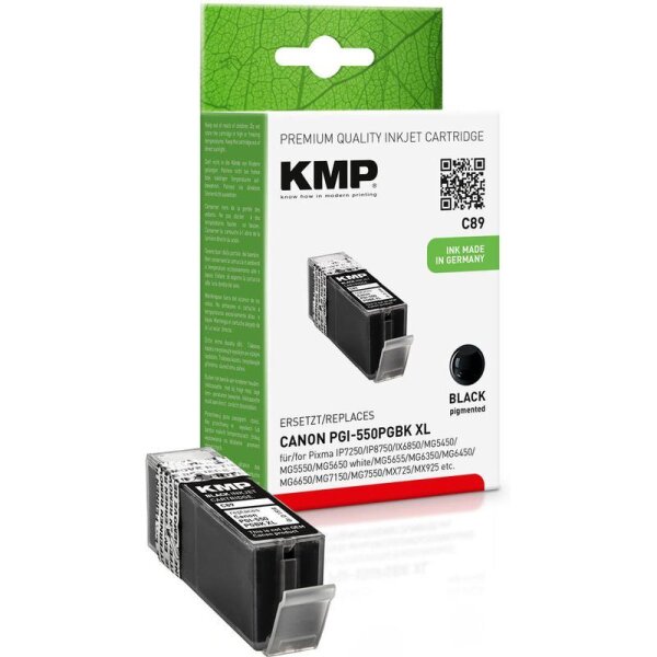 KMP C89 schwarz Druckerpatrone kompatibel zu Canon PGI-550 XL PGBK