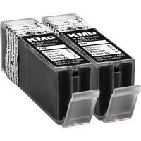 KMP C89D  schwarz Druckerpatronen kompatibel zu Canon 2x PGI-550 XL PGBK