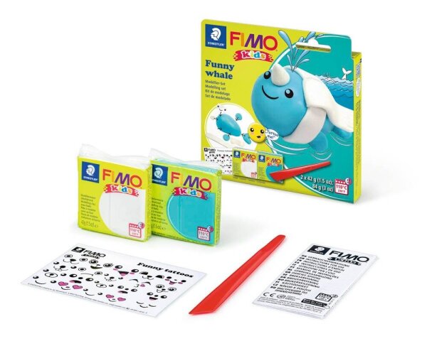 STAEDTLER Modelliermasse FIMO® kids Funny Whale mehrfarbig