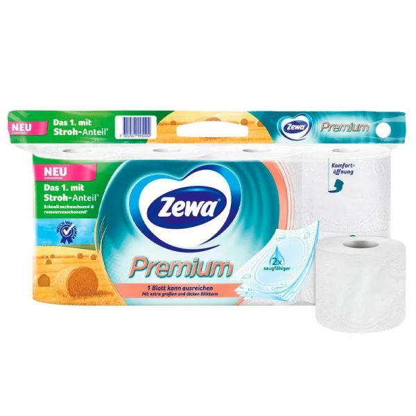 Zewa Toilettenpapier Premium 5-lagig, 8 Rollen