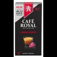 CAFÉ ROYAL Forte Lungo Kaffeekapseln, Arabicabohnen kräftig, 10 Portionen