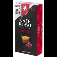 CAFÉ ROYAL Forte Lungo Kaffeekapseln, Arabicabohnen kräftig, 10 Portionen