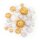 folia Pompons mehrfarbig Glitter X-Mas Ø 1,0-4,0 cm, 1 Pack