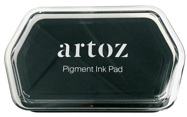 artoz Stempelkissen Pigment Ink Pad schwarz 9,0 x 6,0 cm