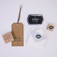artoz Stempelkissen Pigment Ink Pad schwarz 9,0 x 6,0 cm