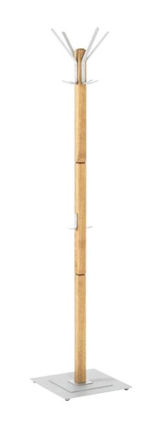 HAKU Möbel Kleiderständer 19386 eiche Holz 10 Haken 40,0 x 184,0 cm