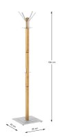 HAKU Möbel Kleiderständer 19386 eiche Holz 10 Haken 40,0 x 184,0 cm