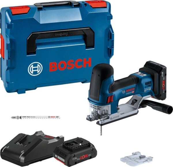 BOSCH Professional GST 18V-155 SC Akku-Stichsäge Set 2x 18,0 V, mit 2 Akkus