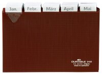 DURABLE Karteikartenregister A-Z, blanko, Jan.-Dez., 0-31 braun