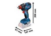 BOSCH Professional GDX 18V-200 + GSR 18V-55 Akku-Drehschlagschrauber-Set 18,0 V,