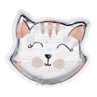 relaxdays Kühlpads Katze 10046696_1420 transparent 11,0 x 10,0 cm, 4 St.