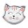 relaxdays Kühlpads Katze 10046696_1420 transparent 11,0 x 10,0 cm, 4 St.