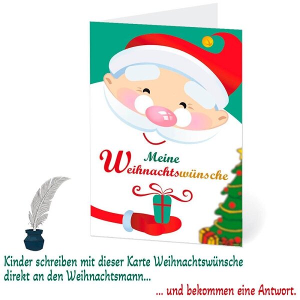 LUMA Weihnachtskarte Wünsche an den Weihnachtsmann DIN B6