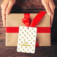 LUMA Geschenkanhänger mehrfarbig Frohe Weihnachten mit goldenen Hirschen