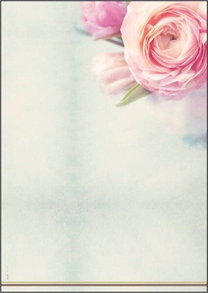 SIGEL Motivpapier Rose Garden Motiv DIN A4 90 g/qm 50 Blatt
