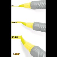 BIC Highlighter Flex Textmarker farbsortiert, 4 St.