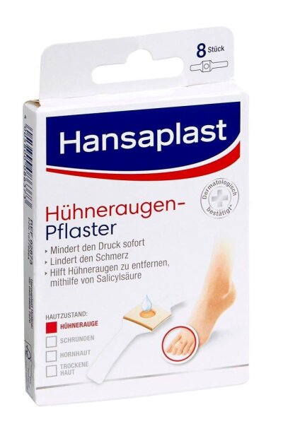 Hansaplast Hühneraugen-Pflaster 50430 beige, weiß, 8 St.
