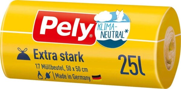 Pely Müllbeutel Extra stark 25,0 l transparent, 17 St.